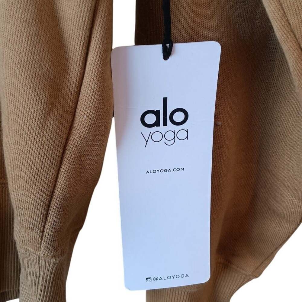 Alo Yoga Women's Caramel Freestyle Mock Neck Pullover Sweatshirt Size XS - Picture 4 of 9